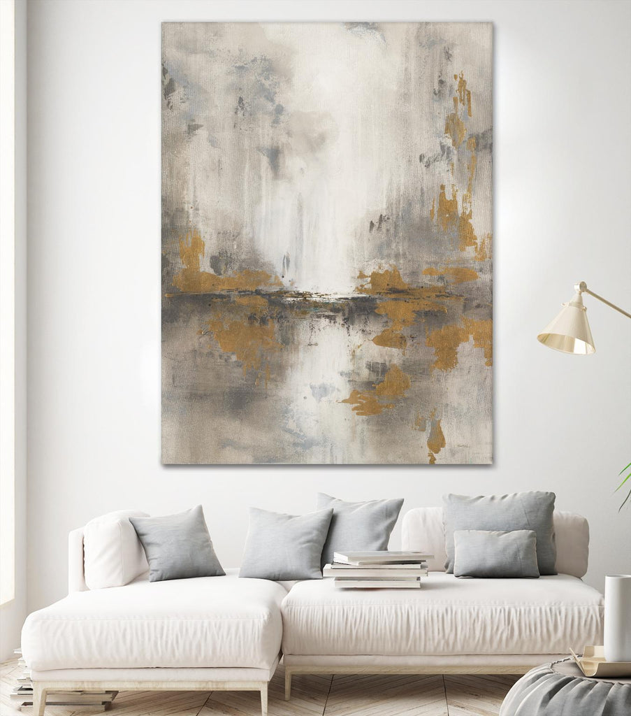 Misty Morning Light by Leah Rei on GIANT ART - grays, metallic abstract
