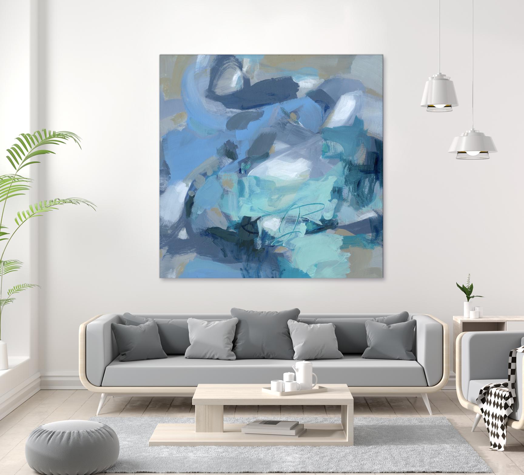 Abstract Blues I by Christina Long on GIANT ART - blue abstract