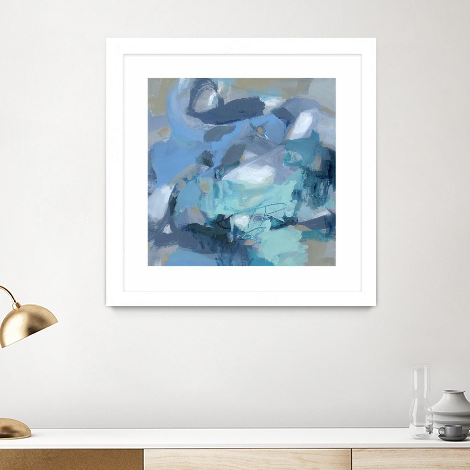 Abstract Blues I by Christina Long on GIANT ART - blue abstract