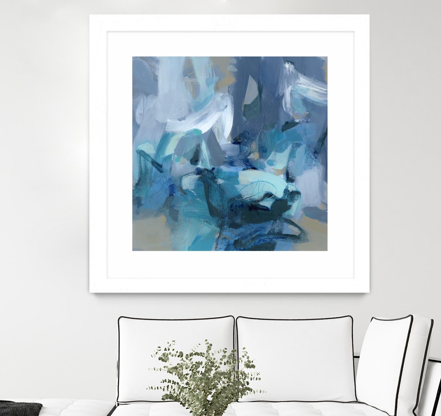 Abstract Blues II by Christina Long on GIANT ART - blue abstract