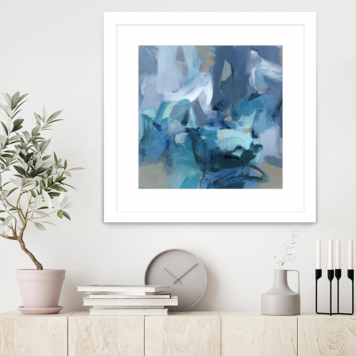 Abstract Blues II by Christina Long on GIANT ART - blue abstract