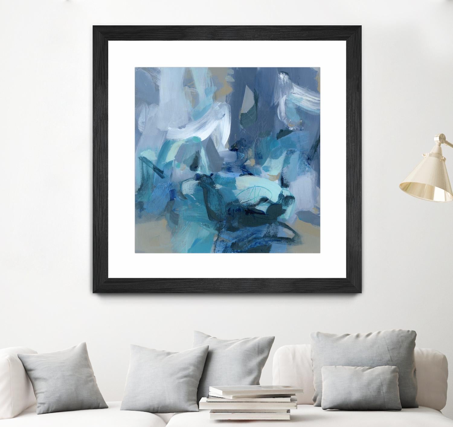 Abstract Blues II by Christina Long on GIANT ART - blue abstract