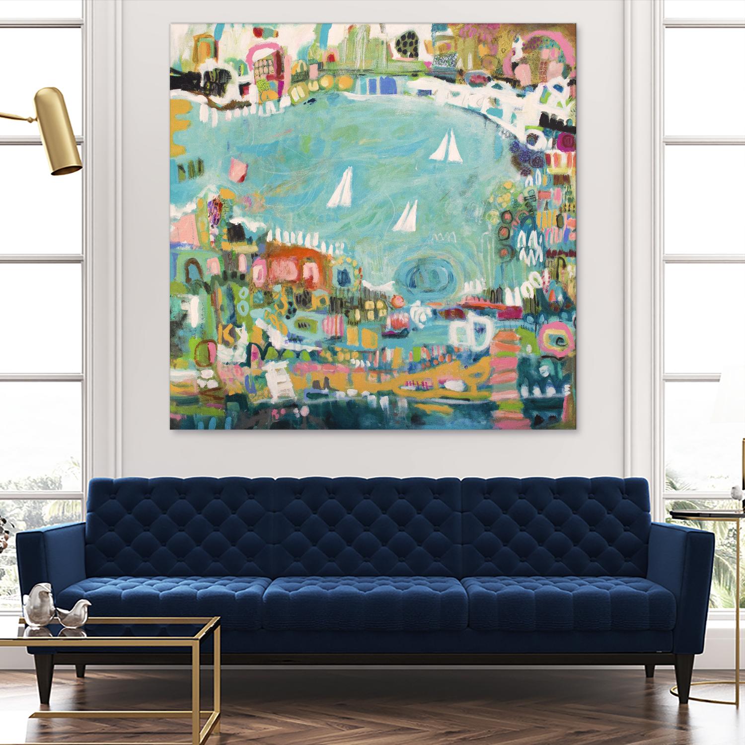 Abstract Marina IV by Karen Fields on GIANT ART - blue abstract