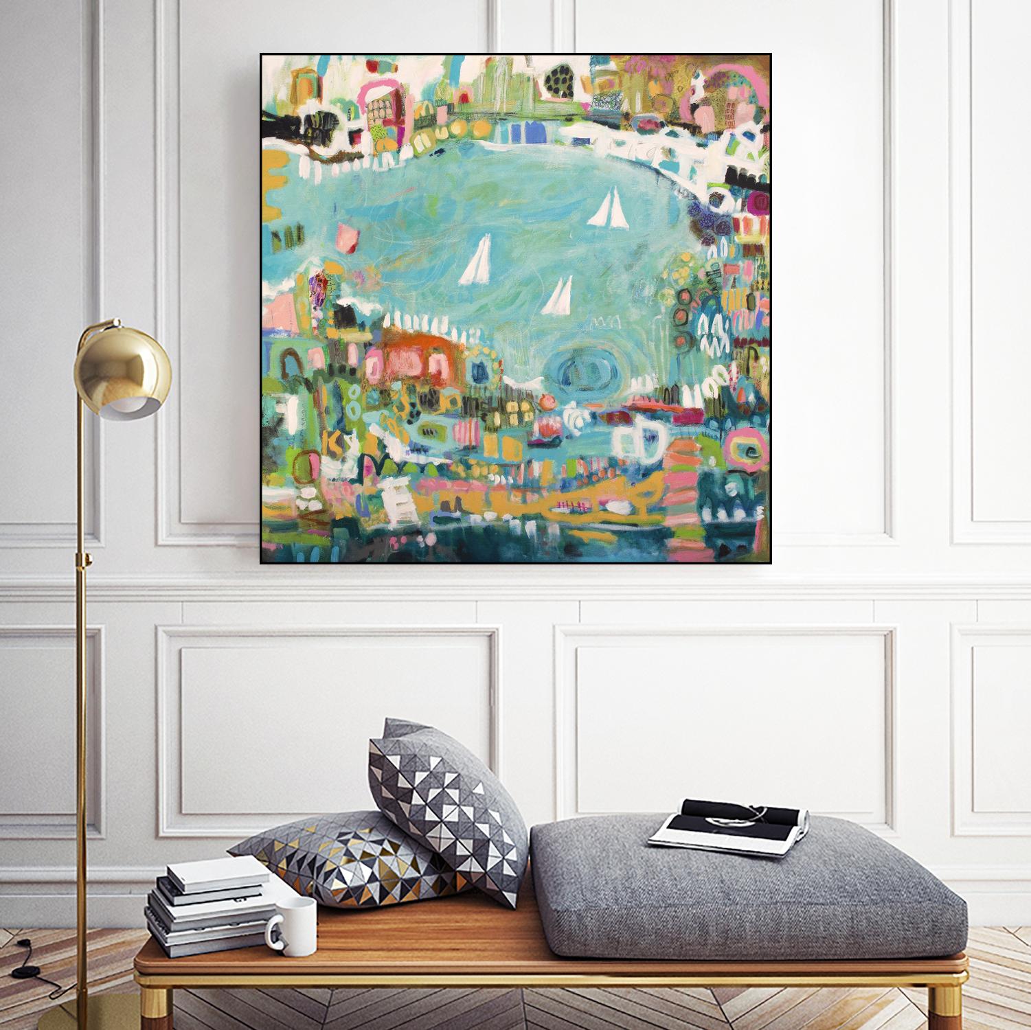 Abstract Marina IV by Karen Fields on GIANT ART - blue abstract