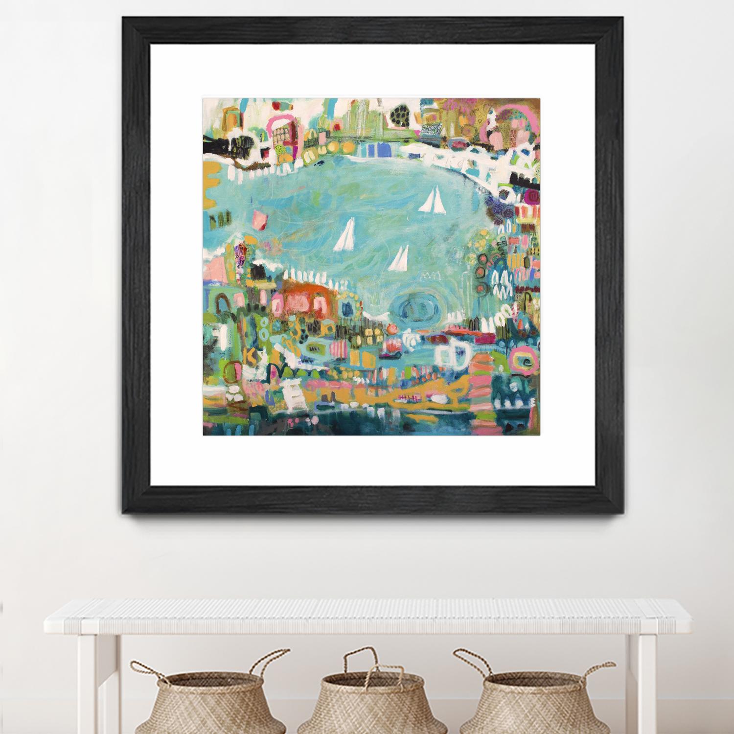 Abstract Marina IV by Karen Fields on GIANT ART - blue abstract