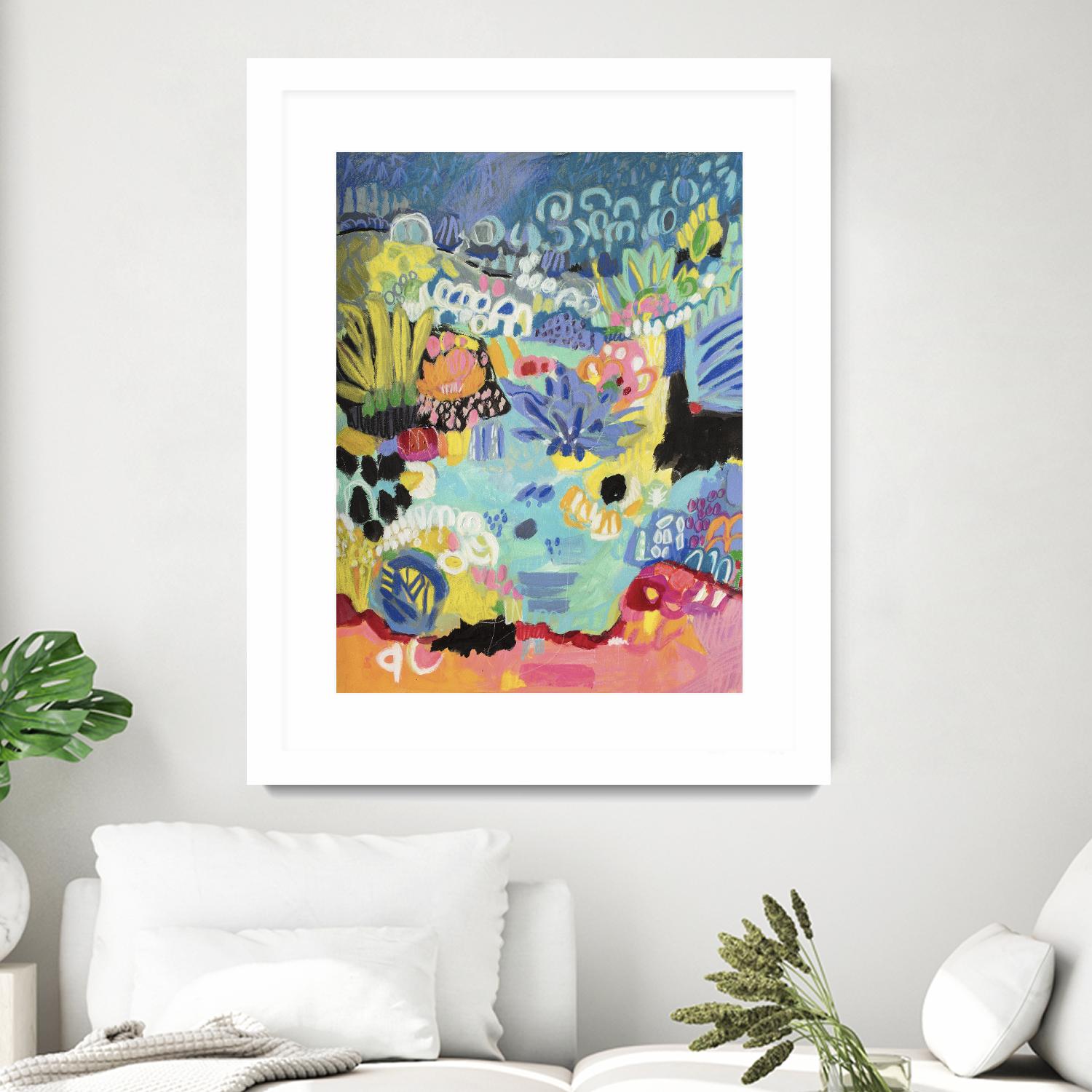 Whimsical Pond III by Karen Fields on GIANT ART - abstract