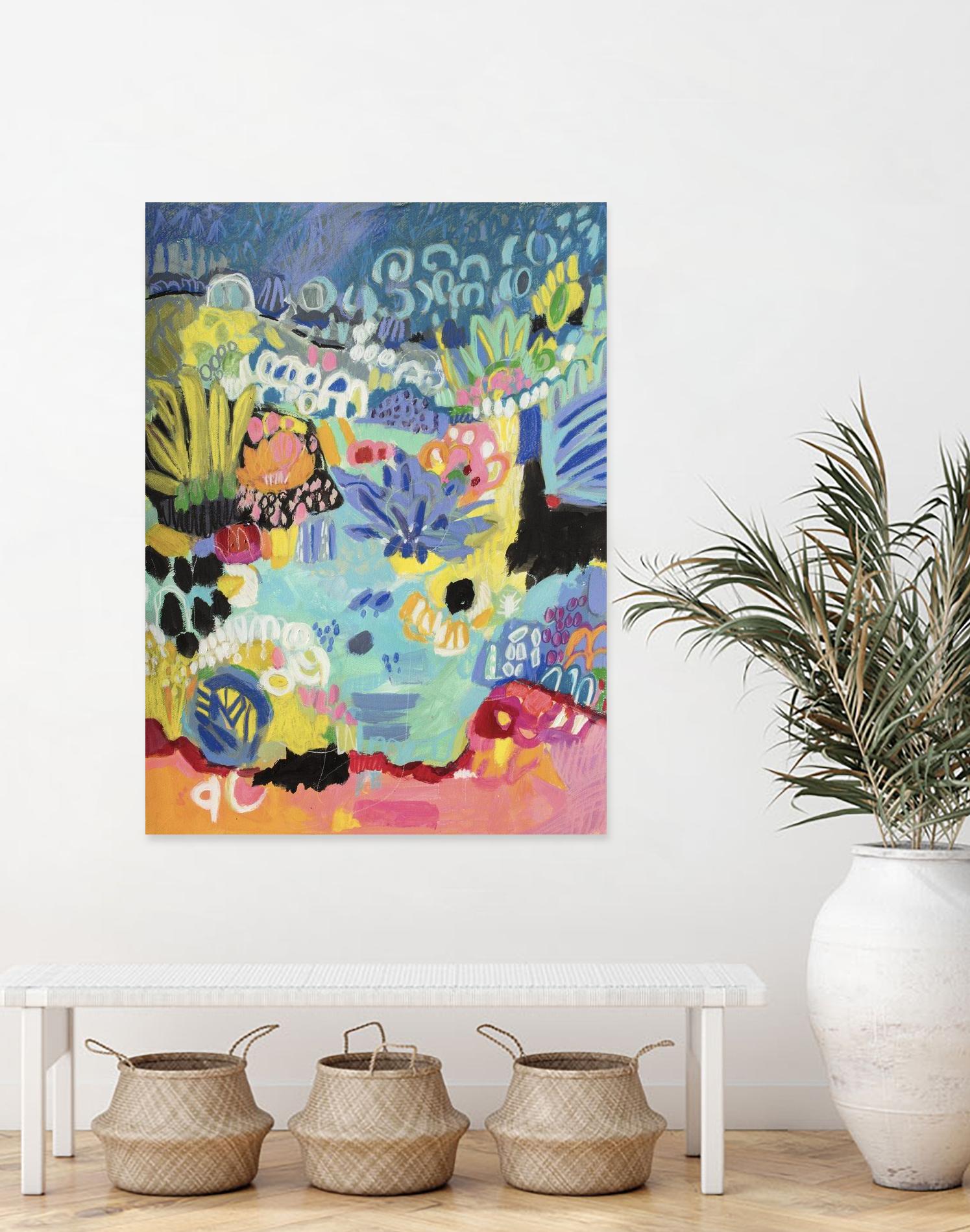 Whimsical Pond III by Karen Fields on GIANT ART - abstract