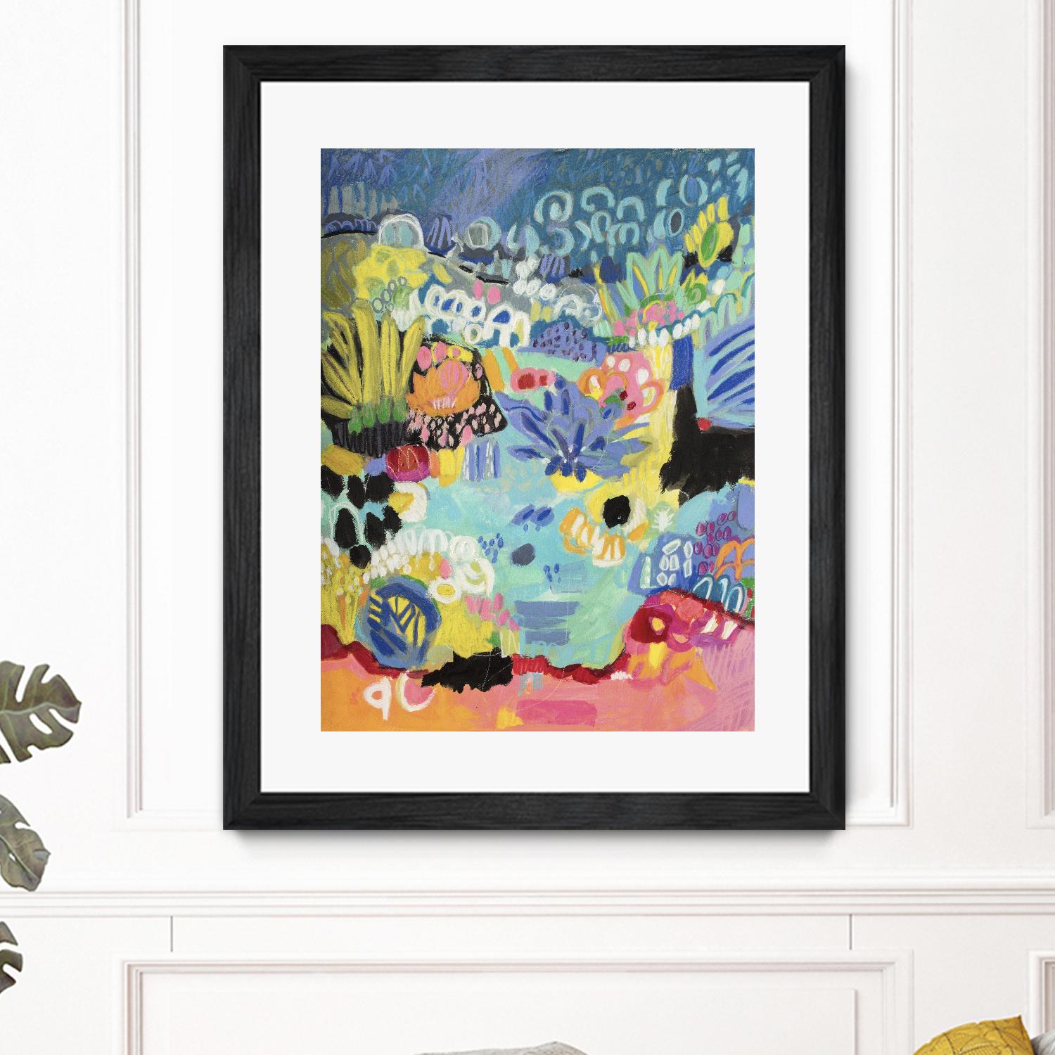 Whimsical Pond III by Karen Fields on GIANT ART - abstract