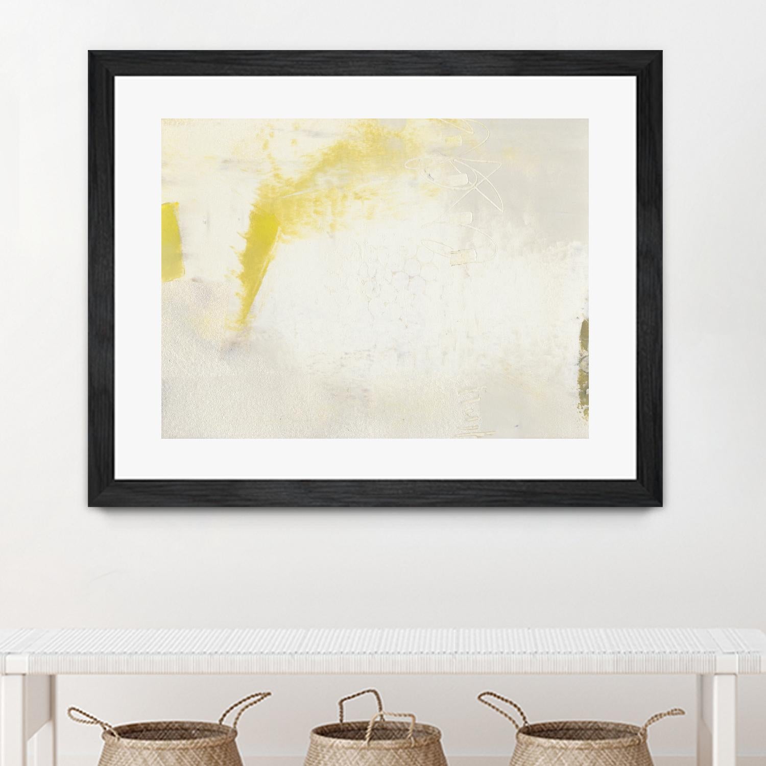 Yellow Lux II by Sue Jachimiec on GIANT ART - yellow abstract