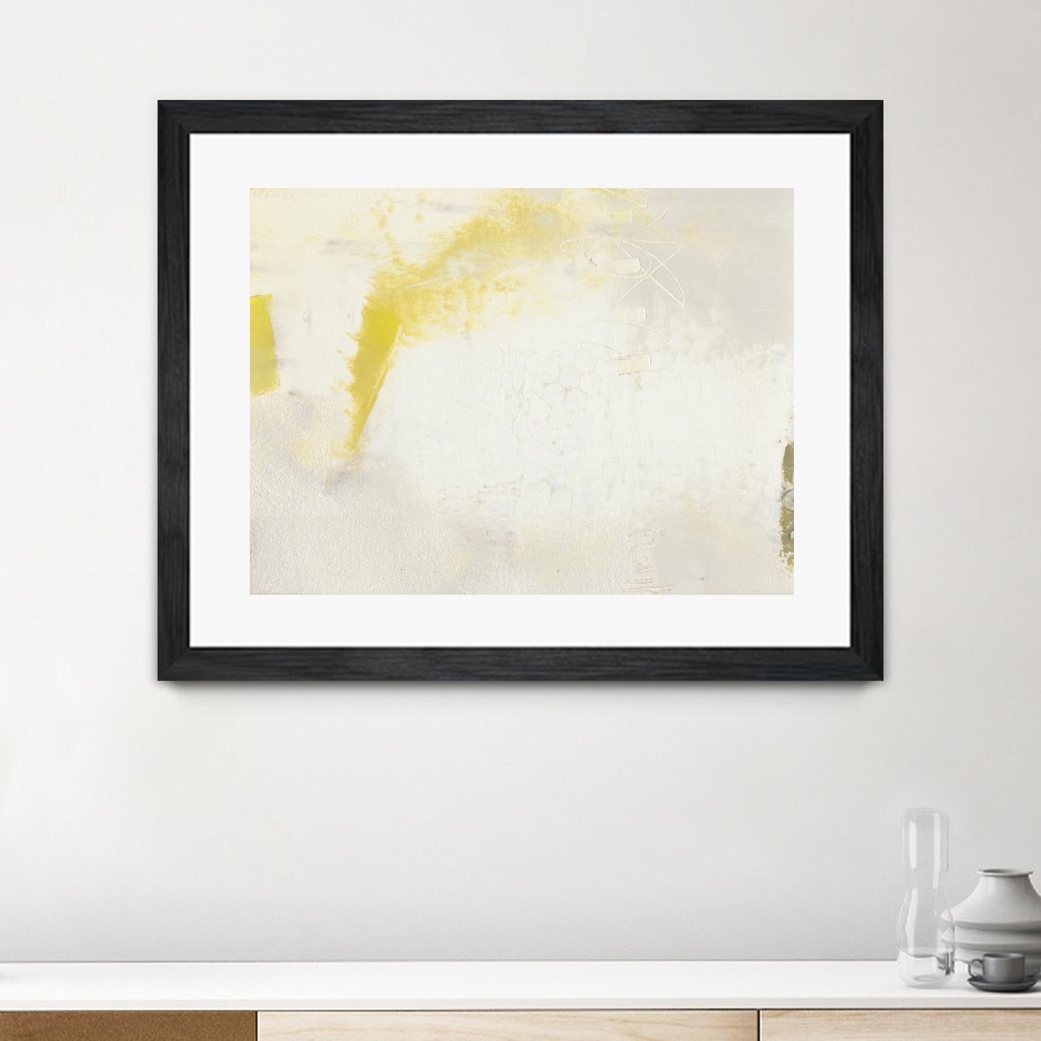 Yellow Lux II by Sue Jachimiec on GIANT ART - yellow abstract