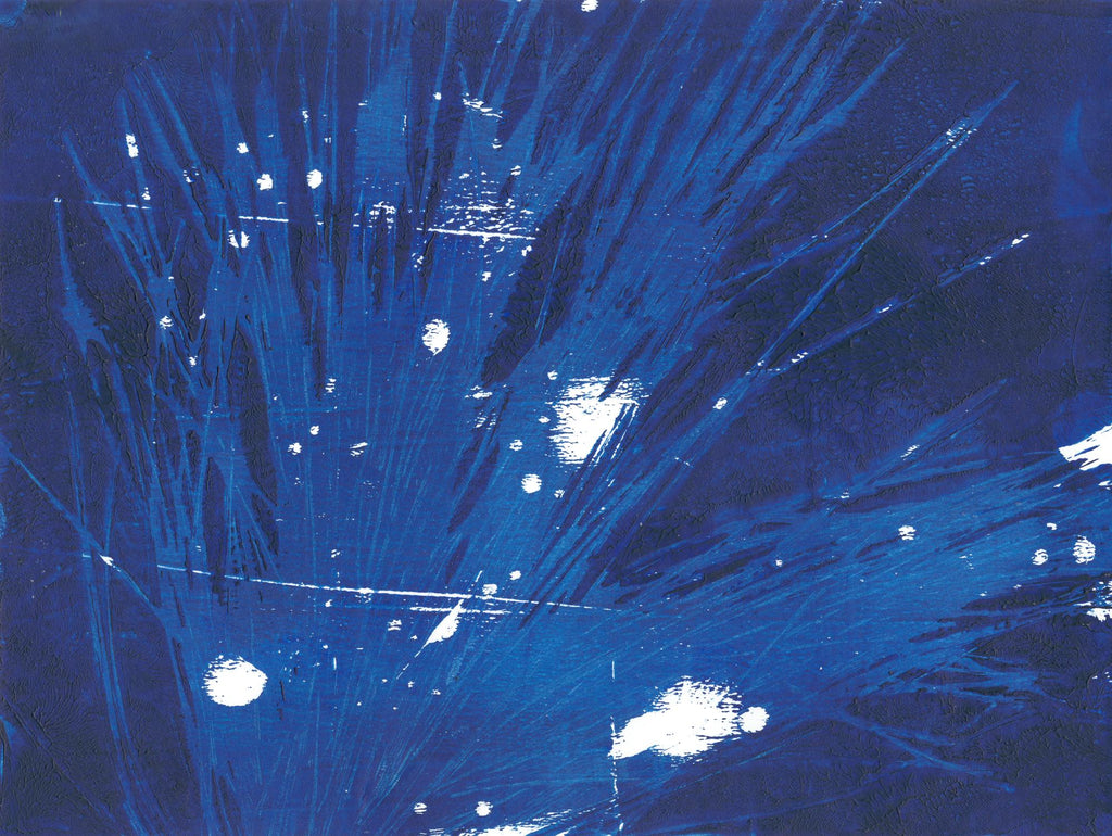 Indigo Burst II by Regina Moore on GIANT ART - blue abstract