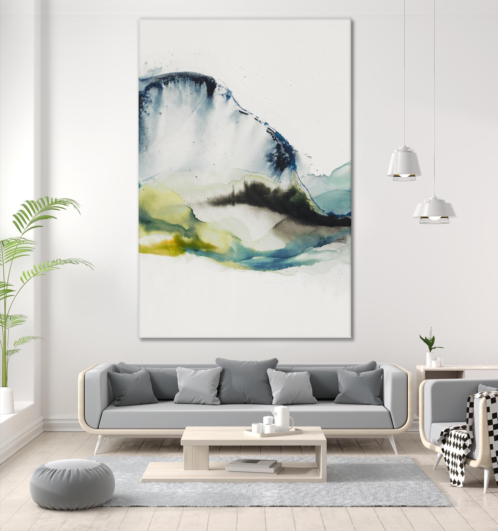 Abstract Terrain III by Sisa Jasper on GIANT ART - blue abstract