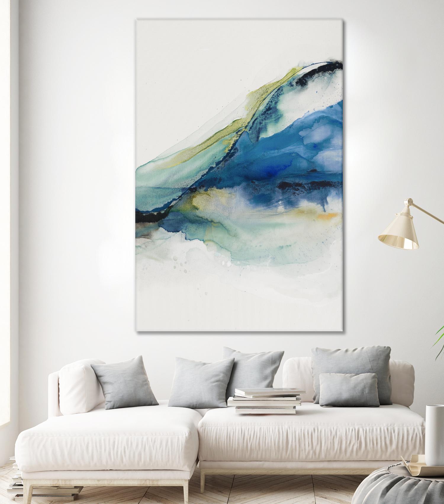 Abstract Terrain IV by Sisa Jasper on GIANT ART - green watercolour