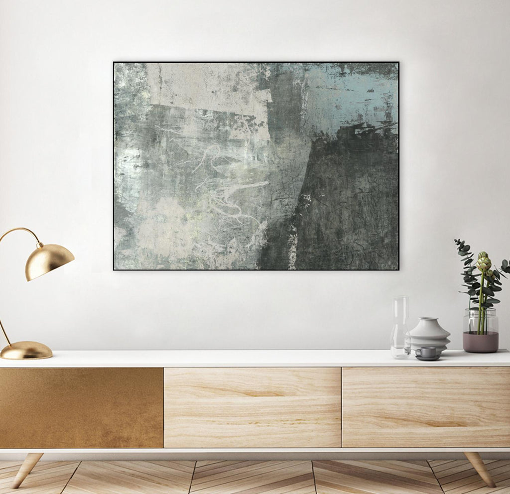 Black & Grey & Blue I by Studio W on GIANT ART - blue abstract