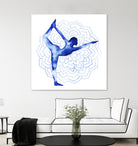 Yoga Flow I by Grace Popp on GIANT ART - blue leisure