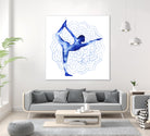Yoga Flow I by Grace Popp on GIANT ART - blue leisure