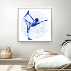 Yoga Flow I by Grace Popp on GIANT ART - blue leisure