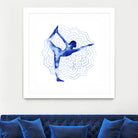 Yoga Flow I by Grace Popp on GIANT ART - blue leisure