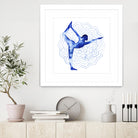 Yoga Flow I by Grace Popp on GIANT ART - blue leisure