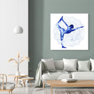 Yoga Flow I by Grace Popp on GIANT ART - blue leisure