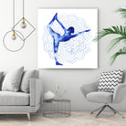 Yoga Flow I by Grace Popp on GIANT ART - blue leisure