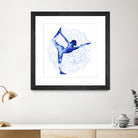 Yoga Flow I by Grace Popp on GIANT ART - blue leisure