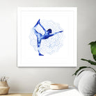 Yoga Flow I by Grace Popp on GIANT ART - blue leisure