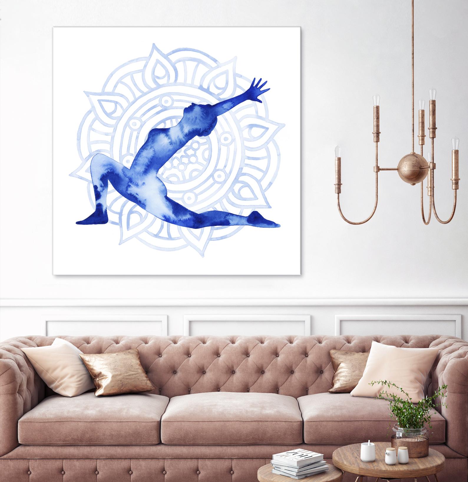 Yoga Flow II by Grace Popp on GIANT ART - blue leisure