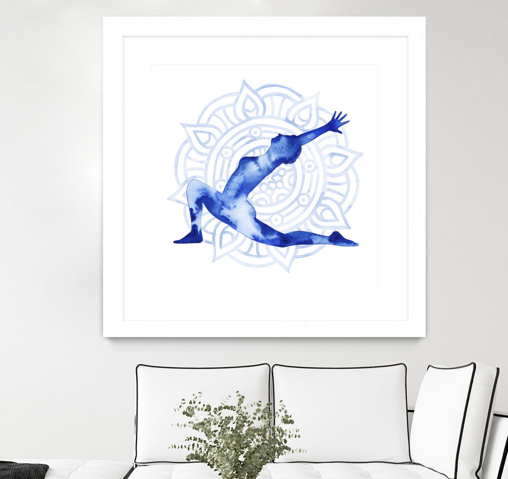 Yoga Flow II by Grace Popp on GIANT ART - blue leisure