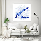 Yoga Flow II by Grace Popp on GIANT ART - blue leisure