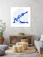 Yoga Flow II by Grace Popp on GIANT ART - blue leisure