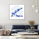 Yoga Flow II by Grace Popp on GIANT ART - blue leisure