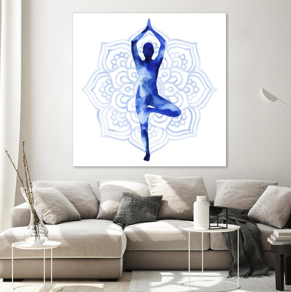 Yoga Flow III by Grace Popp on GIANT ART - blue leisure
