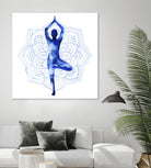 Yoga Flow III by Grace Popp on GIANT ART - blue leisure