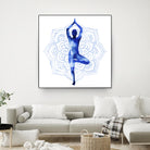 Yoga Flow III by Grace Popp on GIANT ART - blue leisure