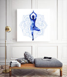 Yoga Flow III by Grace Popp on GIANT ART - blue leisure
