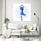 Yoga Flow III by Grace Popp on GIANT ART - blue leisure