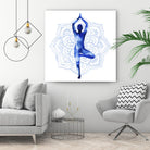 Yoga Flow III by Grace Popp on GIANT ART - blue leisure