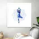 Yoga Flow III by Grace Popp on GIANT ART - blue leisure