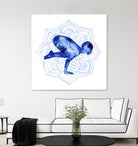 Yoga Flow IV by Grace Popp on GIANT ART - blue leisure