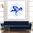 Yoga Flow IV by Grace Popp on GIANT ART - blue leisure