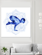 Yoga Flow IV by Grace Popp on GIANT ART - blue leisure