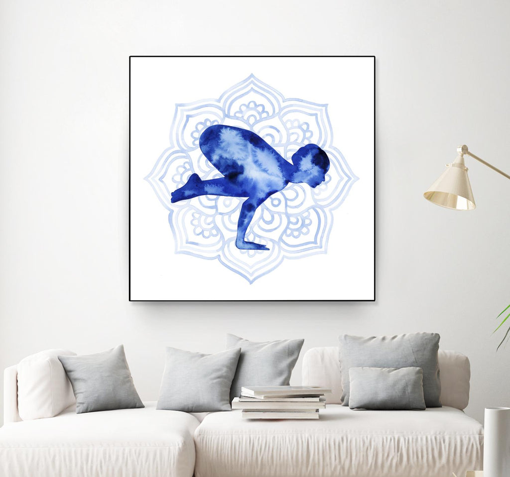 Yoga Flow IV by Grace Popp on GIANT ART - blue leisure