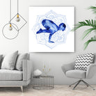 Yoga Flow IV by Grace Popp on GIANT ART - blue leisure