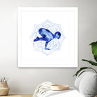 Yoga Flow IV by Grace Popp on GIANT ART - blue leisure