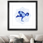 Yoga Flow IV by Grace Popp on GIANT ART - blue leisure