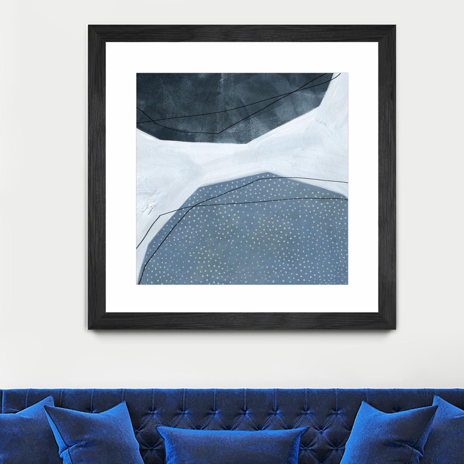 Adjacent Abstraction I by Emma Scarvey on GIANT ART - blue abstract