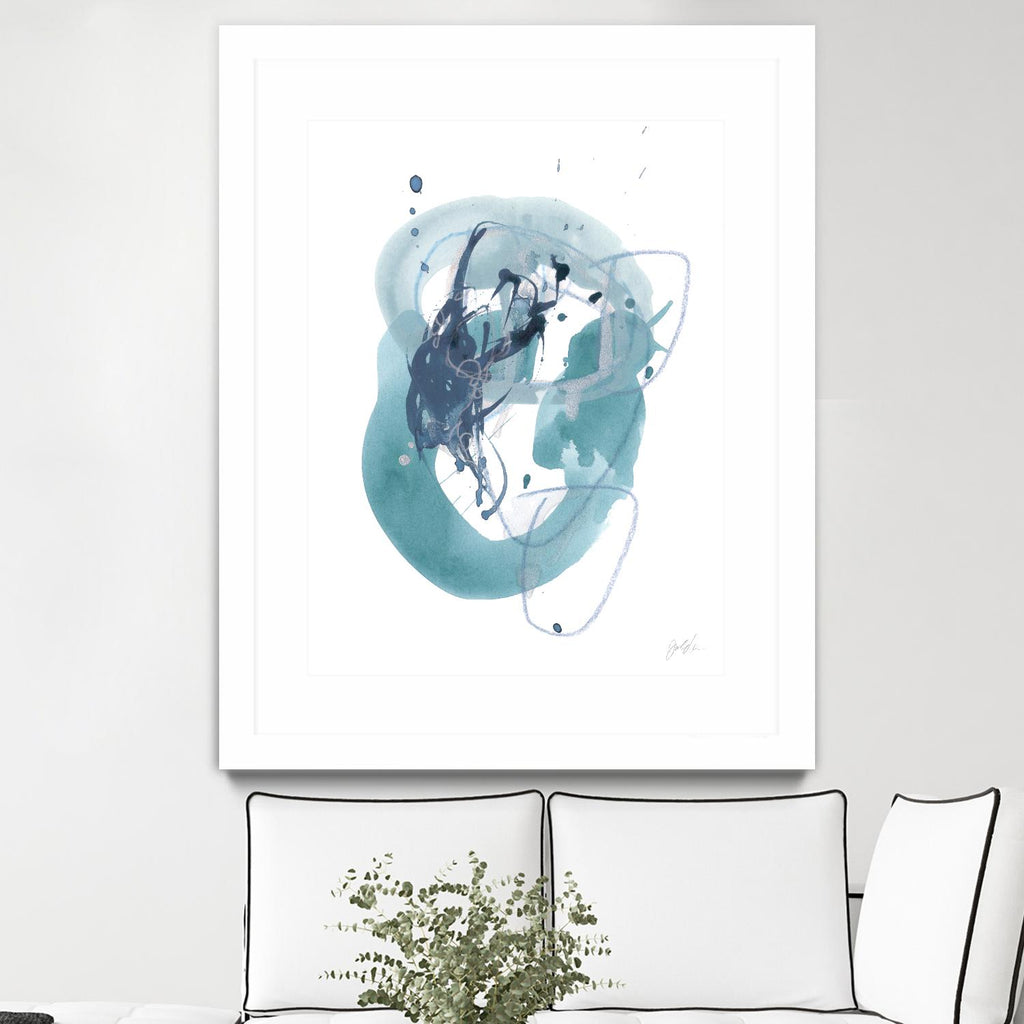 Aqua Orbit IV by June Erica Vess on GIANT ART - blue abstract