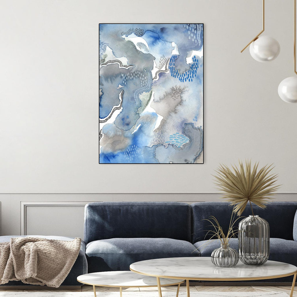 Subtle Blues II by Regina Moore on GIANT ART - blue abstract