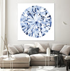 Diamond Drops I by Grace Popp on GIANT ART - blue abstract